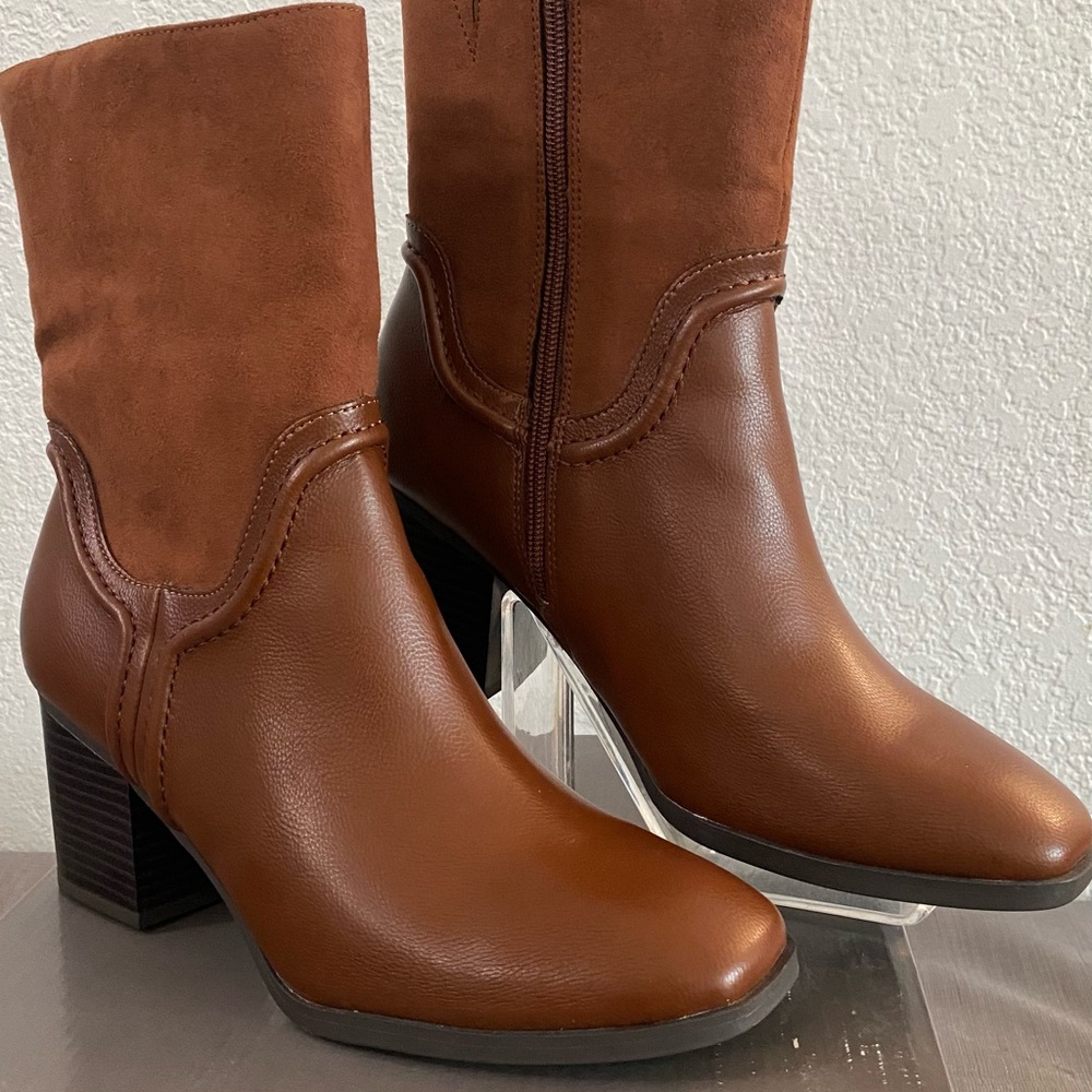 Style & Co. Brown Heeled Boots